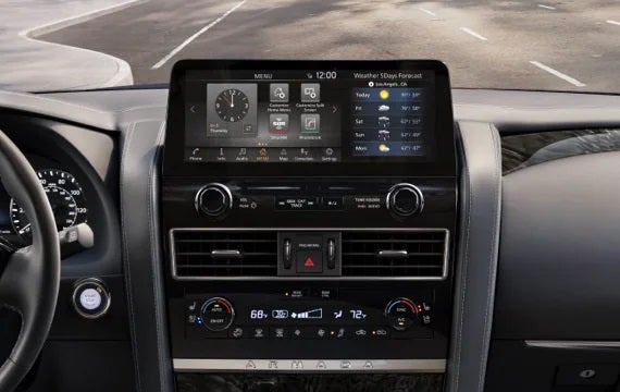 2023 Nissan Armada touchscreen and front console | Nissan of Melbourne in Melbourne FL